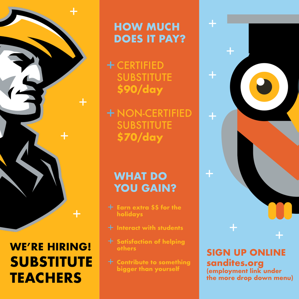 We're Hiring Substitute Teachers!
