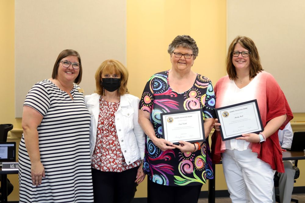 Pictured (left to right): Carrie Schlehuber, Jackie Wagnon, Pam Frunk, and Mindy Hall