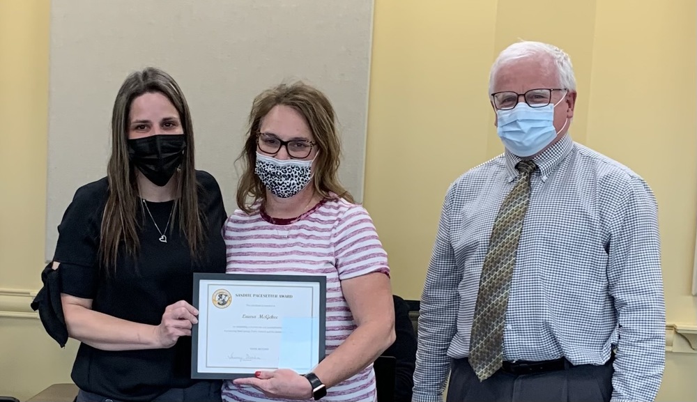 Laura McGhee, Angus Valley Elementary Librarian received the Sandite Pacesetter Award