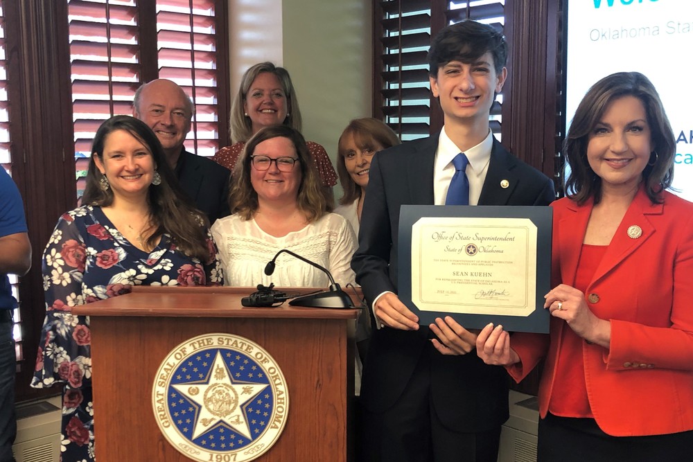 Sean Kuehn Receives Recognition from State Superintendent Joy Hofmeister