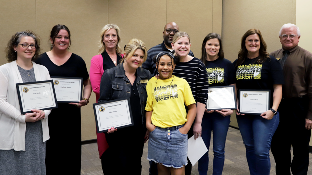 Angus Valley Elementary Employees receive Sandite Pacesetter Award