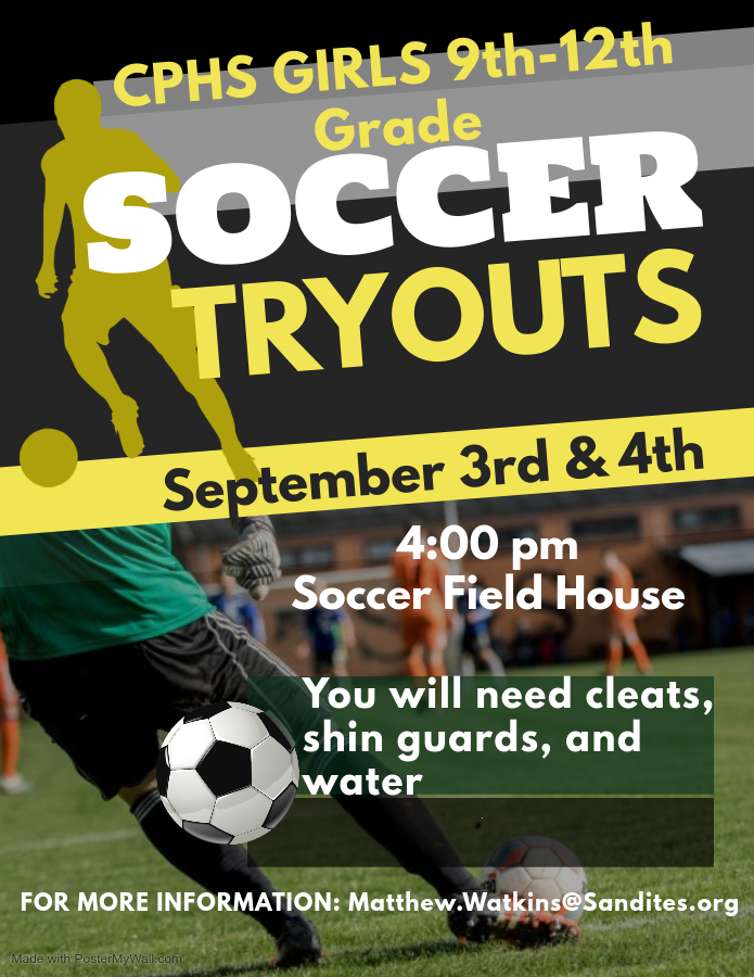 Girl s Soccer Tryouts Charles Page High School