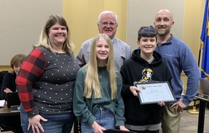 Gavin Strout and Macie Willits Receive the Sandite Spirit Award
