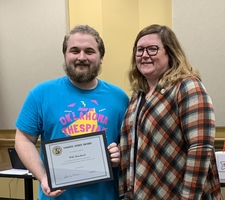Will Bouchard Receives Sandite Spirit Award at Board of Education Meeting