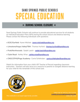 Educational Services Continues for Students on IEPs