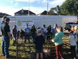 3rd grade meets the FFA pigs