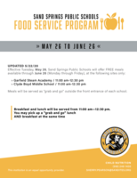 Free Meals Available at 2 School Sites