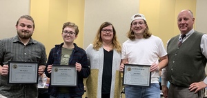 CPHS Students Will Bouchard, Brooke Hester and Jasper Adams Receive Sandite Spirit Award for Academic Excellence