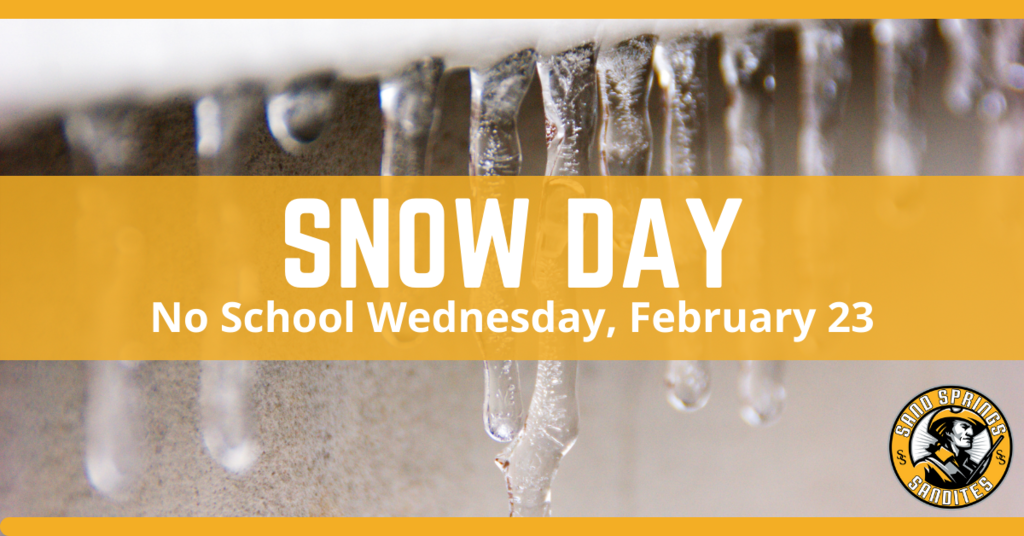 Snow Day No School Wednesday, February 23